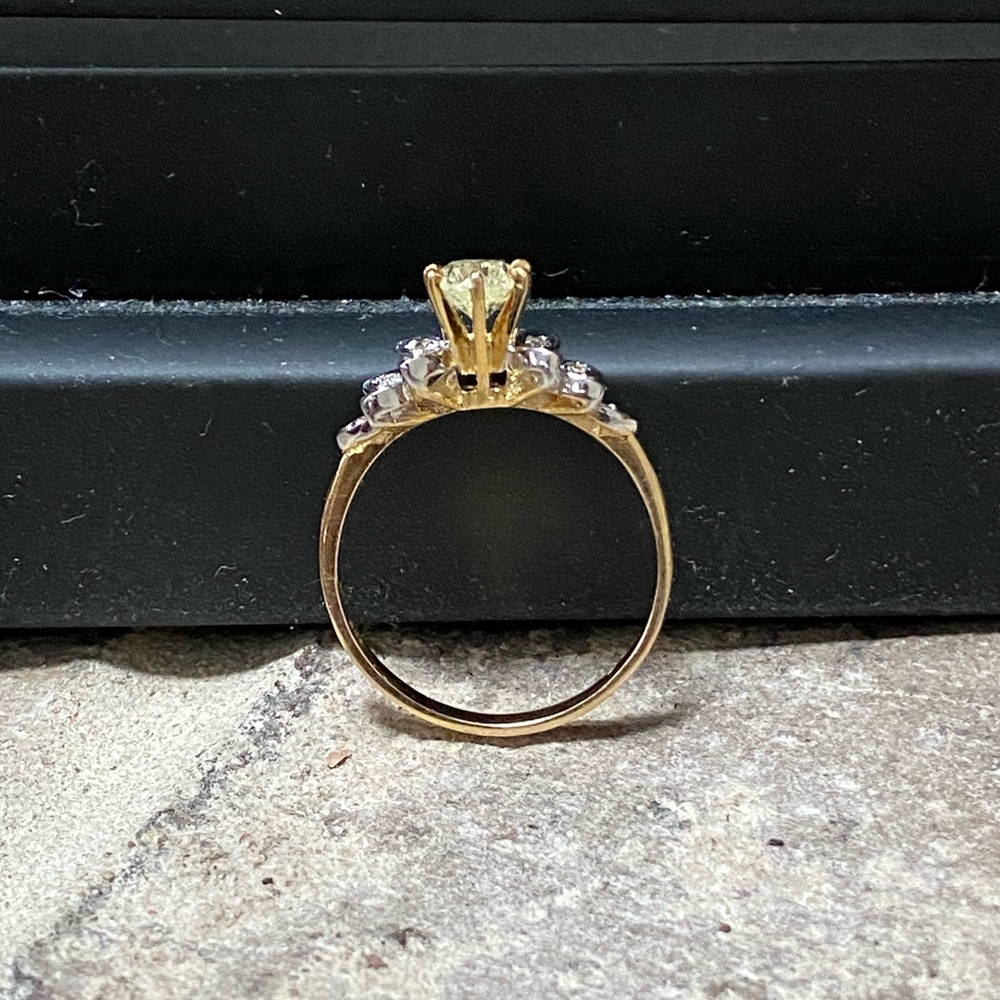 GENUINE NATURAL DIAMOND Engagement Ring Solid 14KT GOLD - Picture 12 of 17